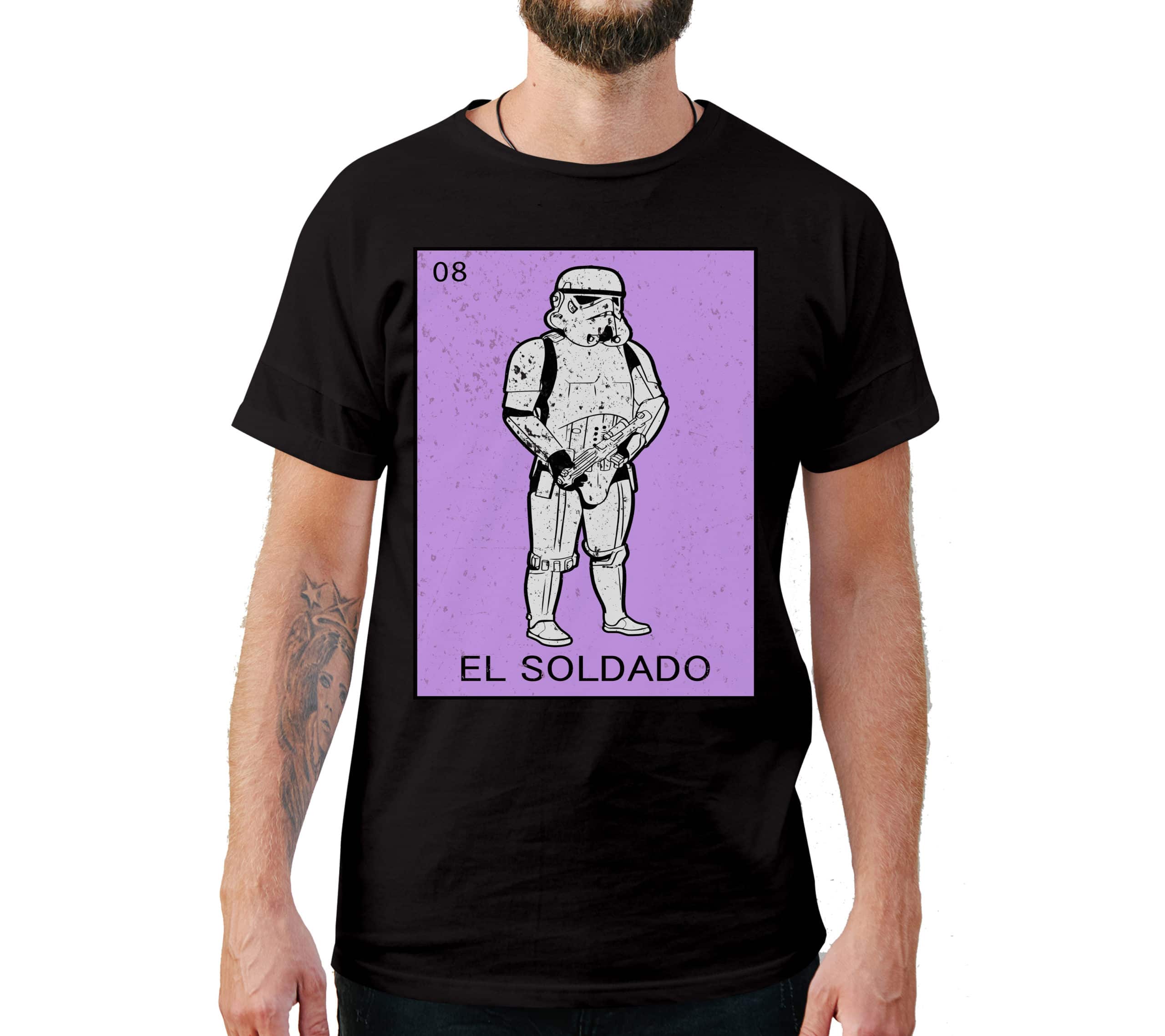 El Soldado Loteria Card Style T-Shirt El Soldado Loteria Card Style T-Shirt