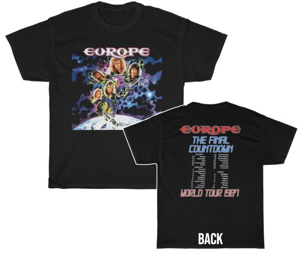 Europe The Final Countdown 1987 World Tour Shirt