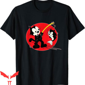 Felix The Cat T-Shirt Cartoon Fishing Fish Looks Like Felix