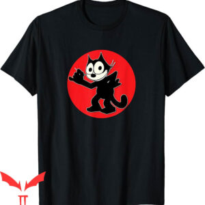 Felix The Cat T-Shirt Cartoon Red Sunset Sly Smiling Felix Tee