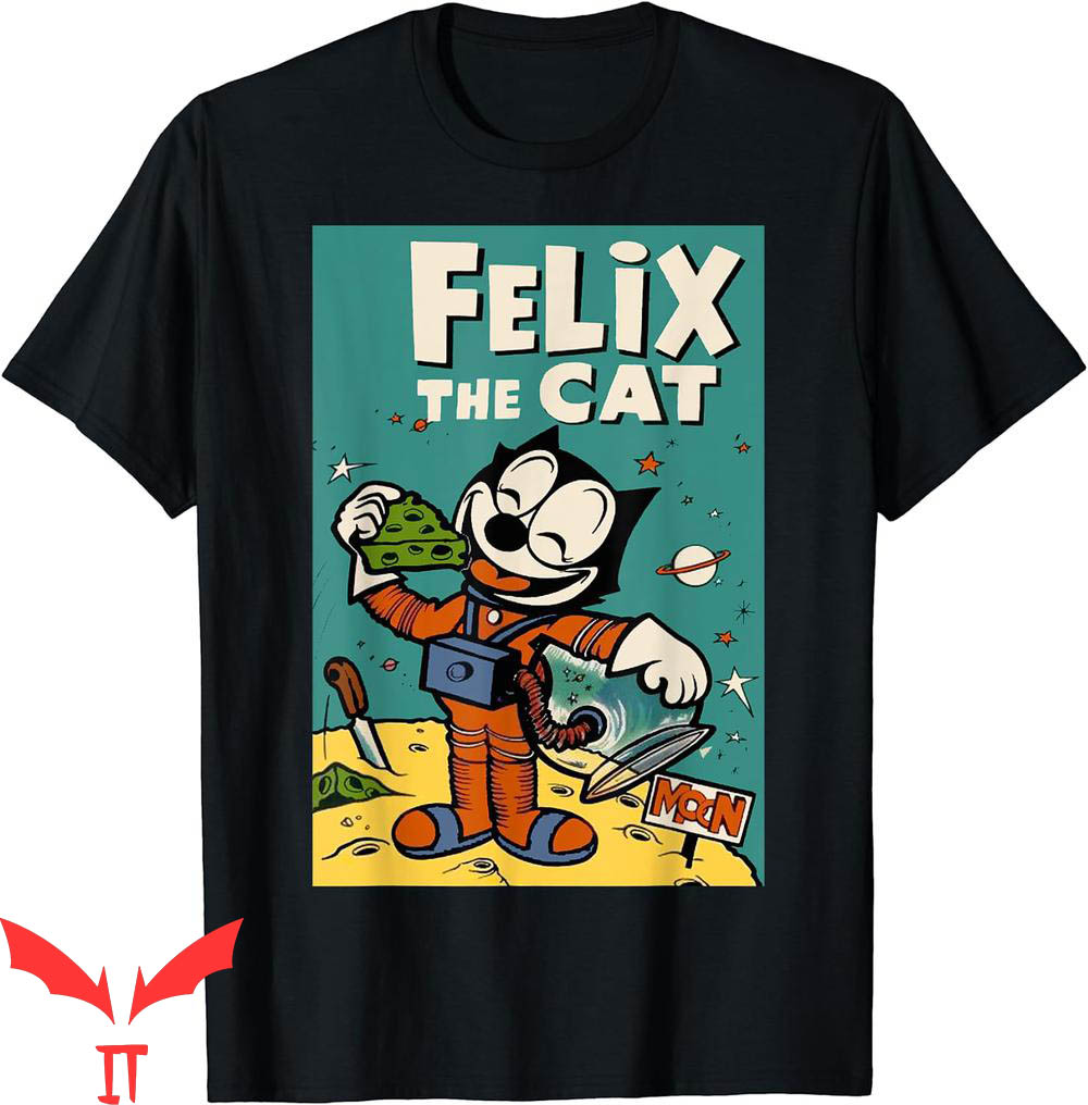 Felix The Cat T-Shirt Eats Moon Pie Vintage Cartoon Retro Felix The Cat T-Shirt Eats Moon Pie Vintage Cartoon Retro