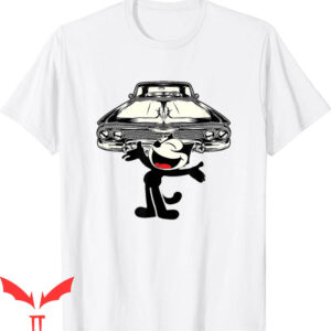 Felix The Cat T-Shirt Giant Lowrider Car Club Mashup Tee