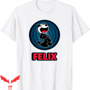 Felix The Cat T-Shirt Happy Cartoon Circle Retro Comics