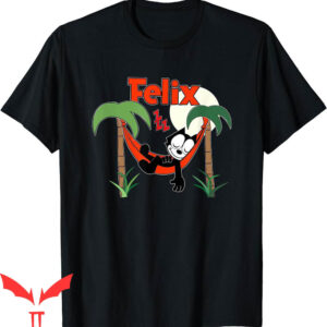 Felix The Cat T-Shirt Naps In Hammock Vintage Cartoon Retro