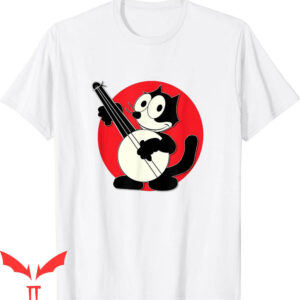 Felix The Cat T-Shirt Plays Banjo Vintage Cartoon Retro