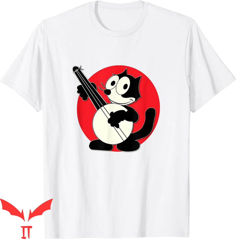 Felix The Cat T-Shirt Plays Banjo Vintage Cartoon Retro Felix The Cat T-Shirt Plays Banjo Vintage Cartoon Retro