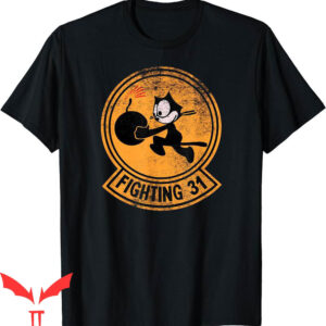 Felix The Cat T-Shirt WW2 VFA-31 Tomcatters Squadron Patch