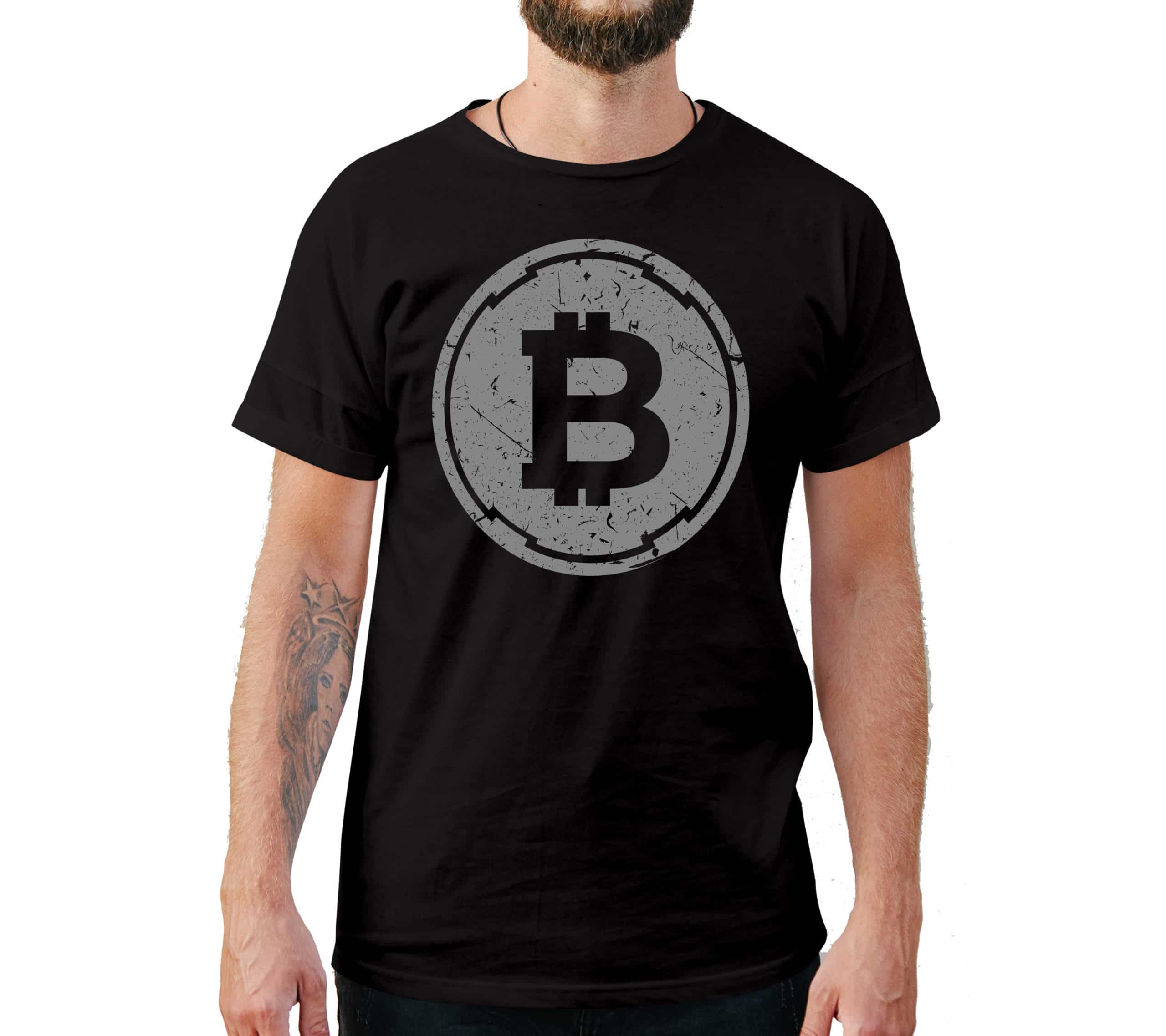 Grey Bitcoin Style T-Shirts Grey Bitcoin Style T-Shirts