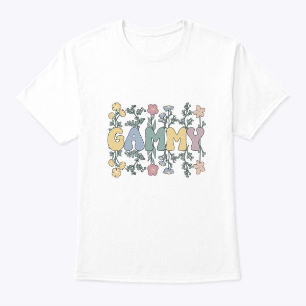 Groovy Gammy Grandmother Flowers Gammy Grandma T-Shirt