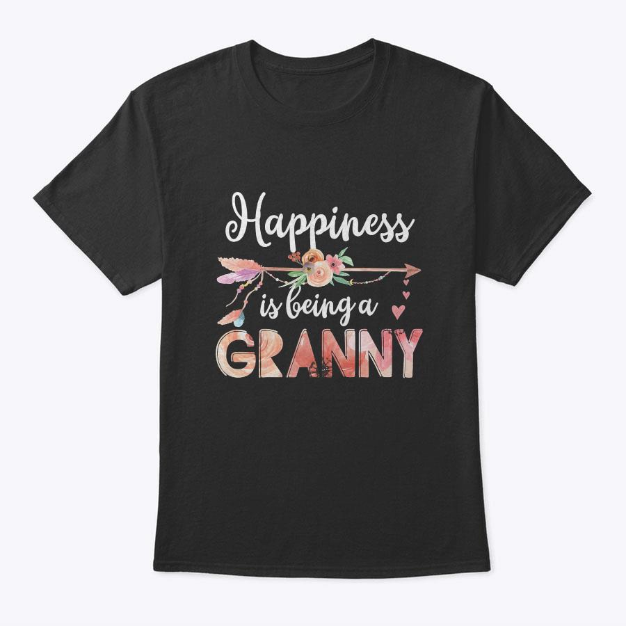 Happiness Is Being A Granny Floral Decoration Grandma T-Shirt Happiness Is Being A Granny Floral Decoration Grandma T-Shirt