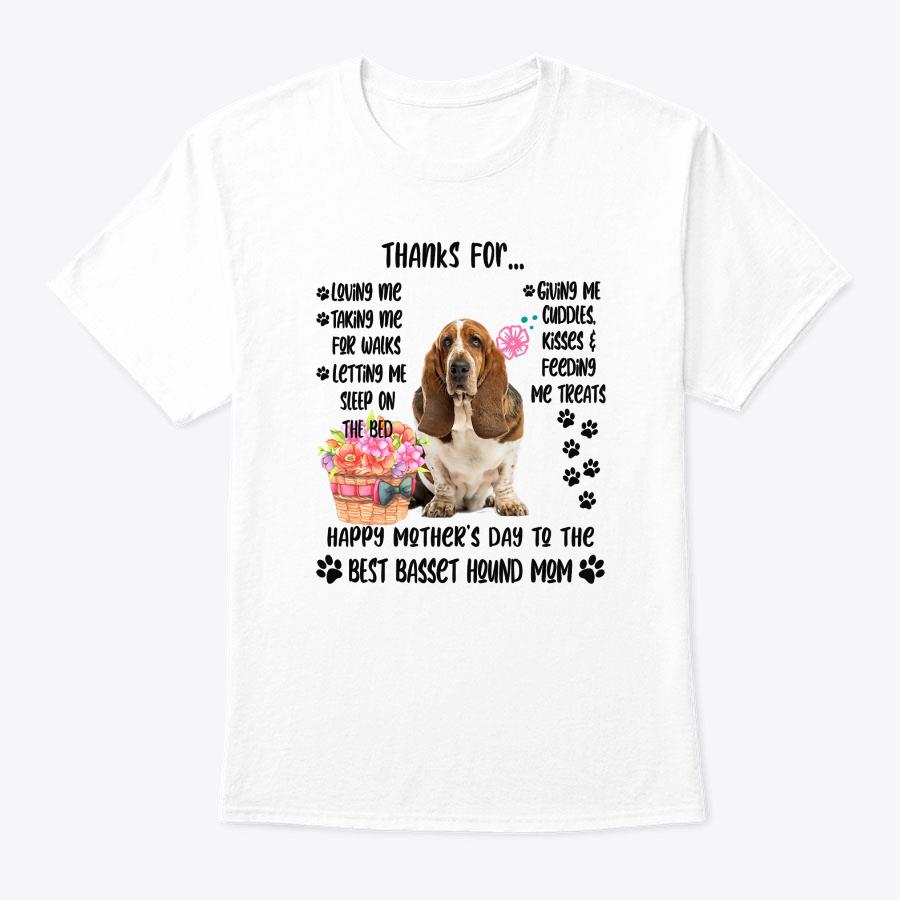 Happy Mother's Day Basset Hound Mom Dog Lover T-Shirt Happy Mother's Day Basset Hound Mom Dog Lover T-Shirt