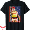 Hulk Hogan Rips T-Shirt American Flag Backdrop Centered