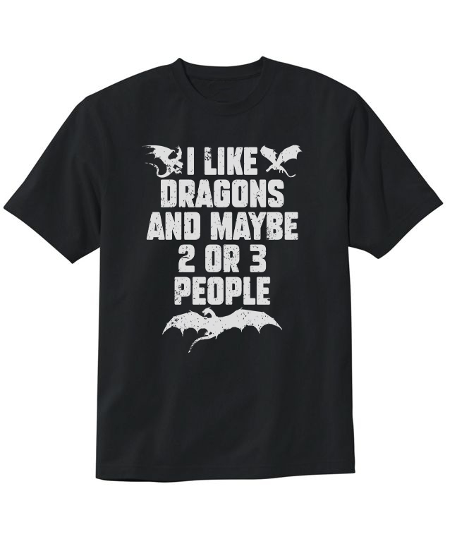 I Like Dragons and Maybe 2 or 3 People T-Shirt I Like Dragons and Maybe 2 or 3 People T-Shirt