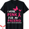 I Wear My Heart On My T-Shirt Heart Ribbon Breast Cancer