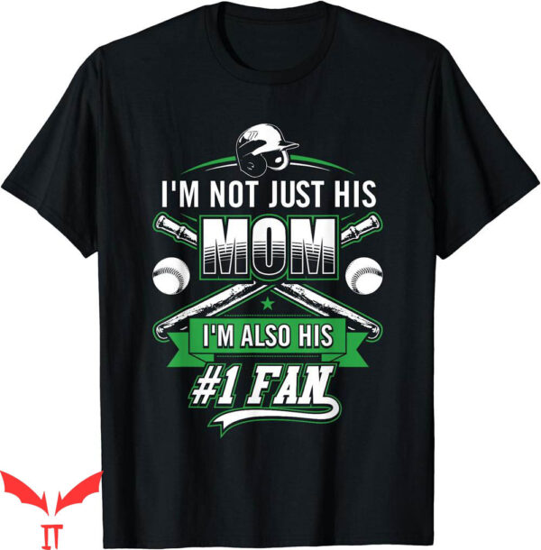 I Wear My Heart On My T-Shirt Im His Fan Baseball Mommy