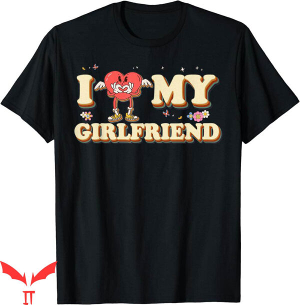I Wear My Heart On My T-Shirt Love Valentine Groovy Couple