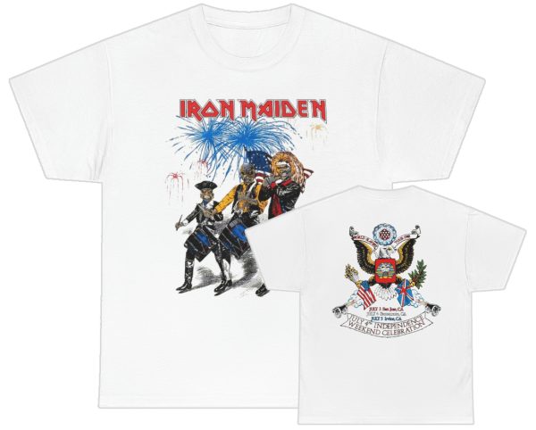 Iron Maiden 1985 World Slavery Tour Independence Weekend Celebration Shirt