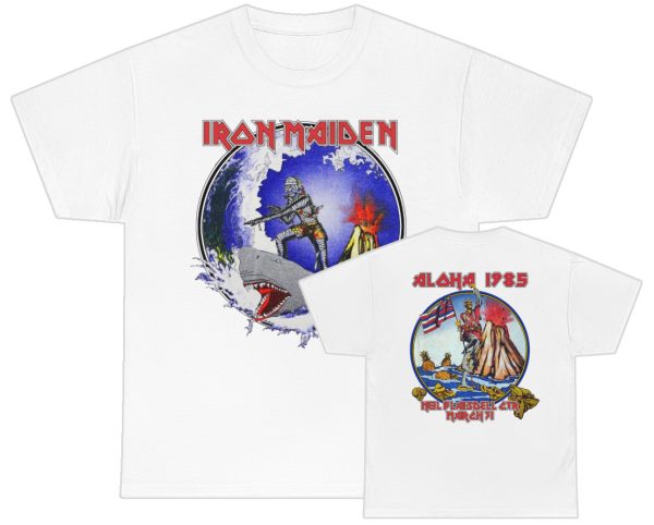 Iron Maiden March 30, 1985 Neil Blaisdell Center Honolulu Hawaii Event Shirt