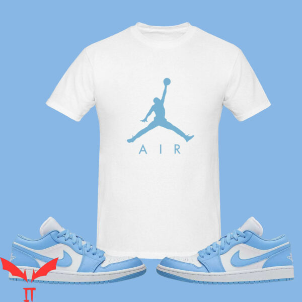 Jordan 1 T-Shirt Air J1 Match Blue Jumpman Popular