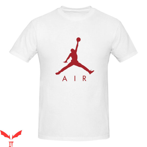 Jordan 1 T-Shirt Air J1 Red Sneaker Match Jumpman Red Logo