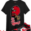 Jordan 1 T-Shirt For J1 Mid Bred Toe  By Any Means Tee
