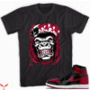 Jordan 1 T-Shirt Gorilla Beast Match J1 Retro Bred Patent