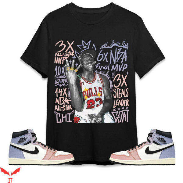 Jordan 1 T-Shirt MJ 3 Peat Match J1 High Skyline Tee