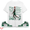 Jordan 1 T-Shirt MJ Accolades Match J1 High OG Gorge Green