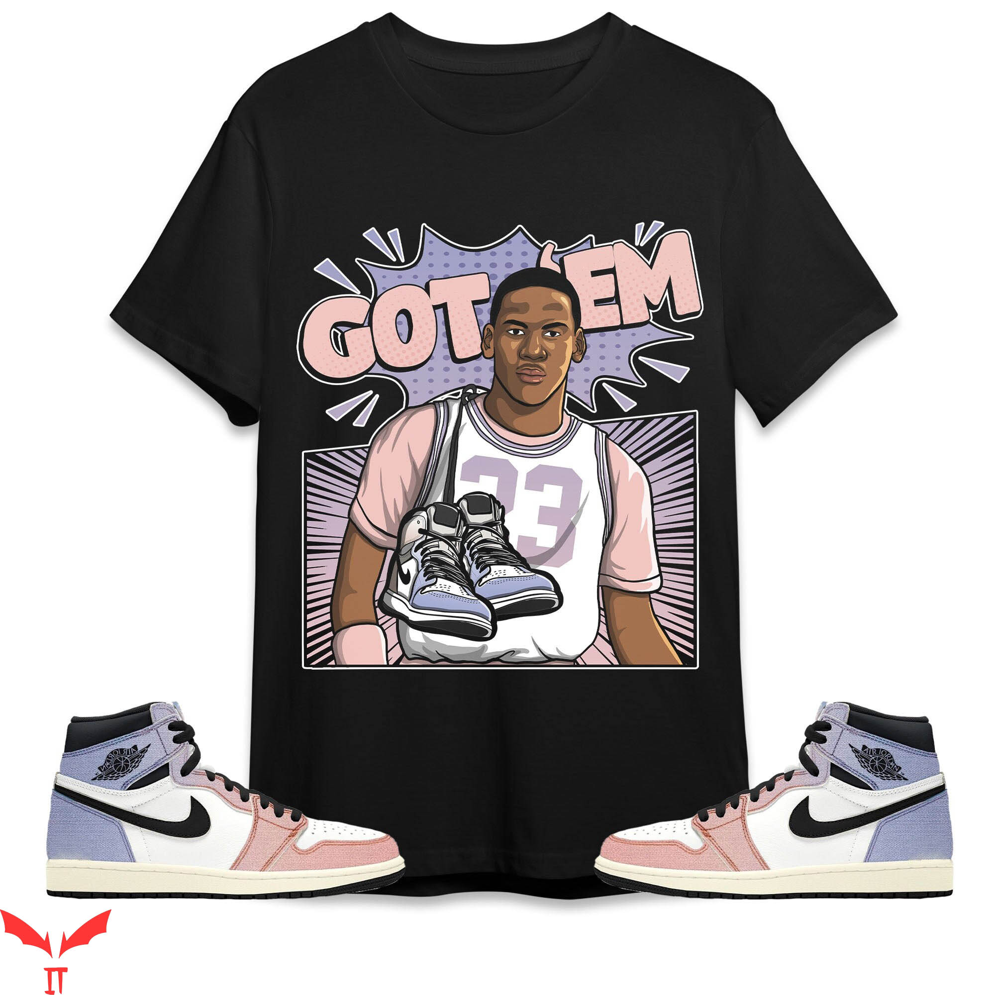 Jordan 1 T-Shirt MJ Pop Art Comic Match J1 High Skyline Jordan 1 T-Shirt MJ Pop Art Comic Match J1 High Skyline