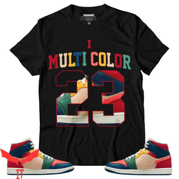 Jordan 1 T-Shirt To Match J1 Mid Number 23 Goat Shoes