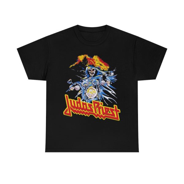 Judas Priest Grim Reaper On Motocycle Shirt