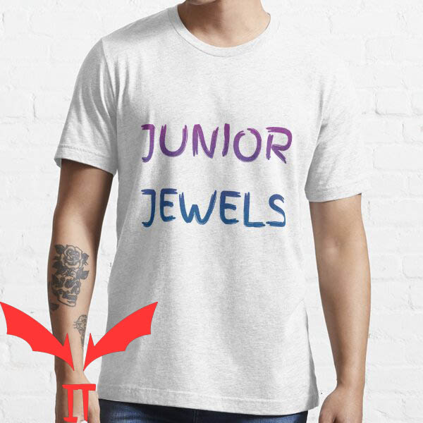Junior Jewels T-Shirt Funny Concert Purple Blue Letters Junior Jewels T-Shirt Funny Concert Purple Blue Letters