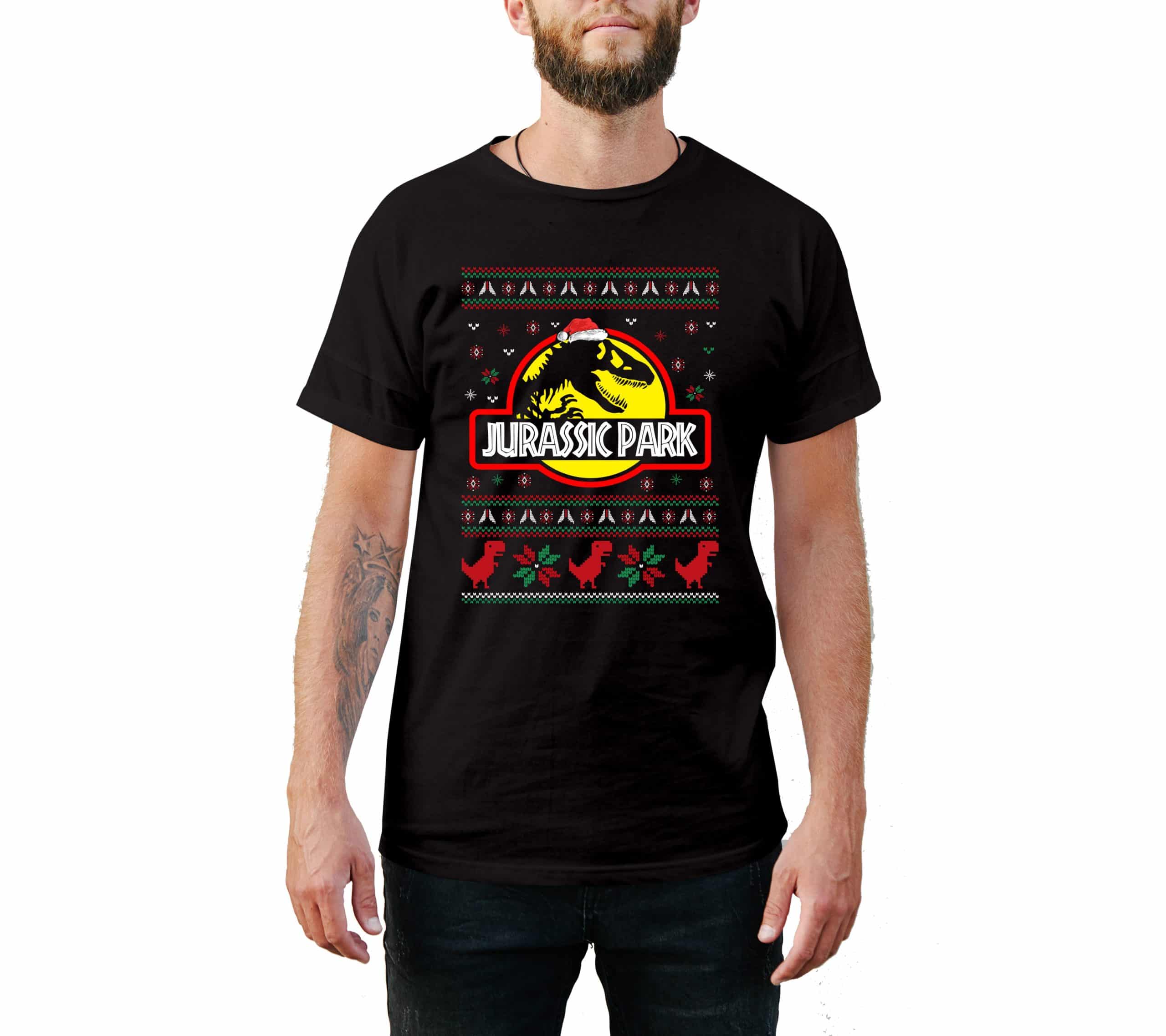 Jurassic Park Christmas Style T-Shirt Jurassic Park Christmas Style T-Shirt