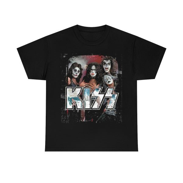 KISS 1974 Paul Stanley Bandit Makeup Group Photo Shirt