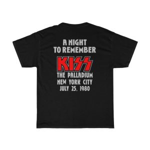 KISS 1980 – 81 Custom World Tour A Night To Remember Eric Carr Debut Palladium Shirt