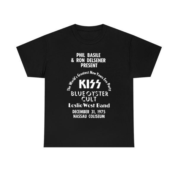 KISS Blue Oyster Cult Leslie West Band New Years Eve Nassau Coliseum Event Shirt