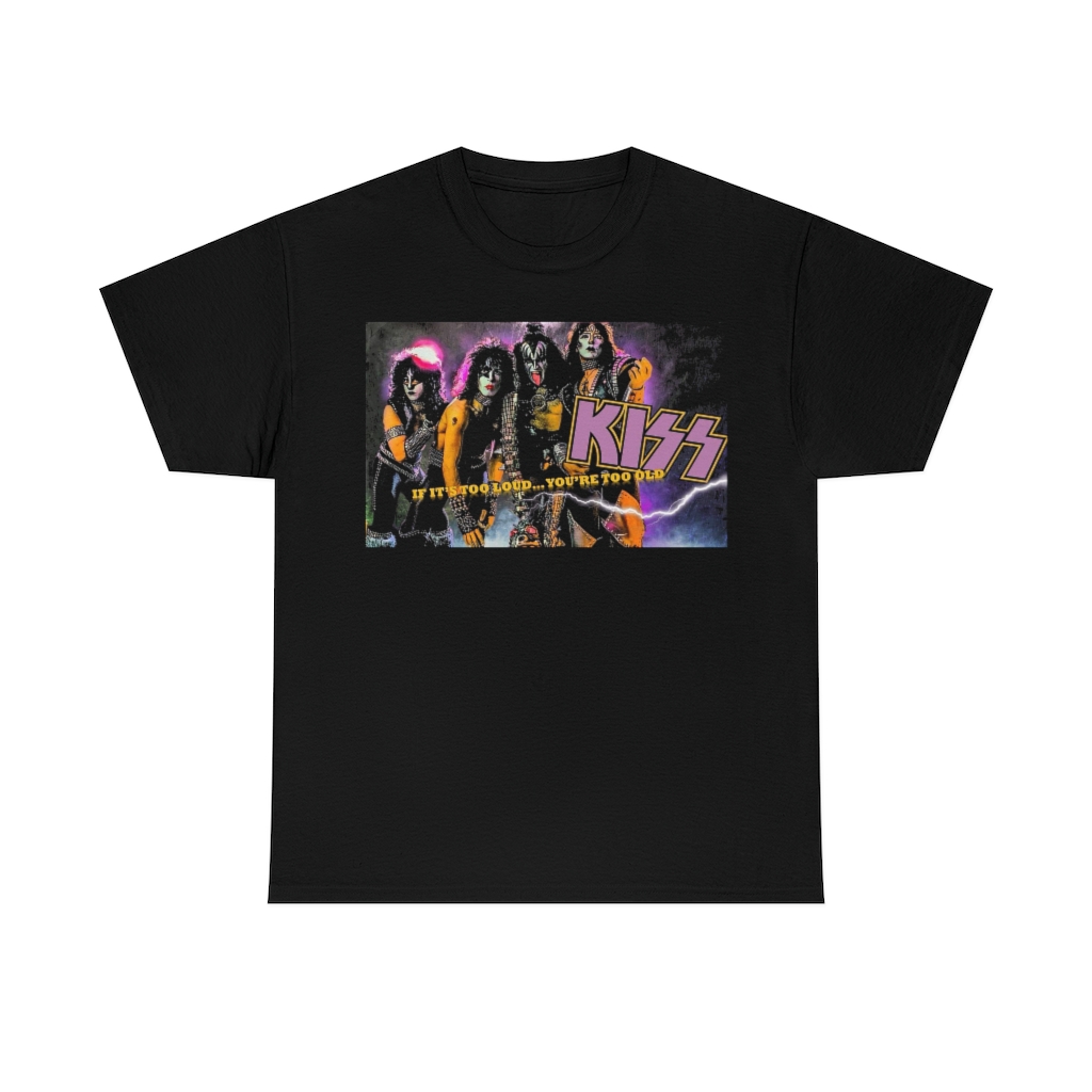 KISS Creatures of the Night Era Band Photo If It's Too Loud Shirt KISS Creatures of the Night Era Band Photo If It's Too Loud Shirt