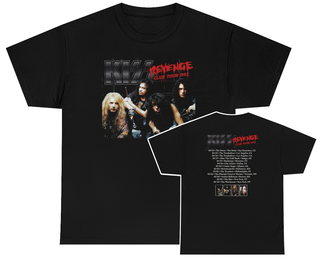 KISS Custom 1992 Revenge Club Tour Shirt KISS Custom 1992 Revenge Club Tour Shirt