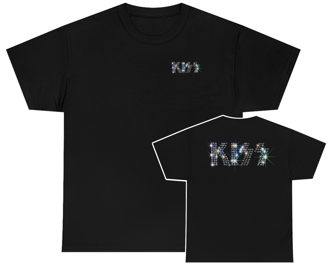 KISS Self Titled Debut Era Diamond Logo Double Sided Shirt KISS Self Titled Debut Era Diamond Logo Double Sided Shirt