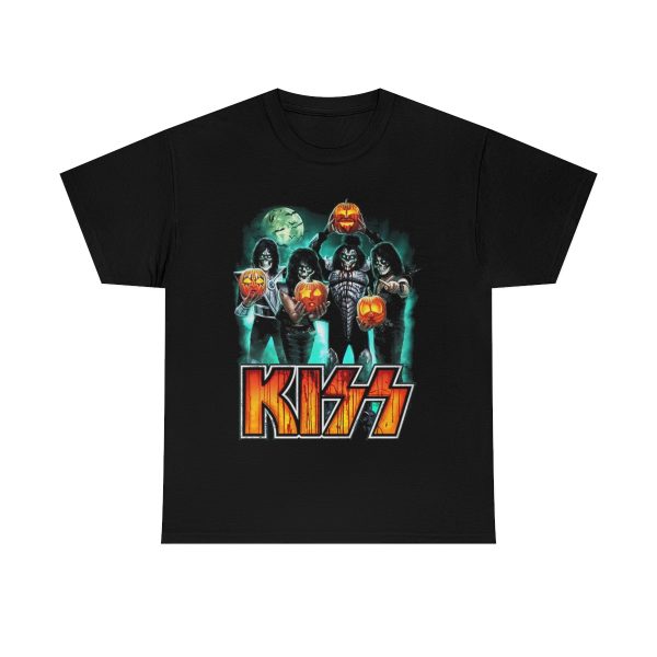 KISS Skeletons With Jaock O Lanterns Halloween Shirt