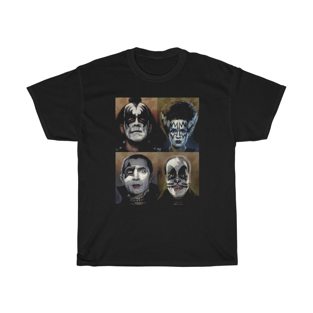 KISS Universal Monsters In Make Up Shirt KISS Universal Monsters In Make Up Shirt