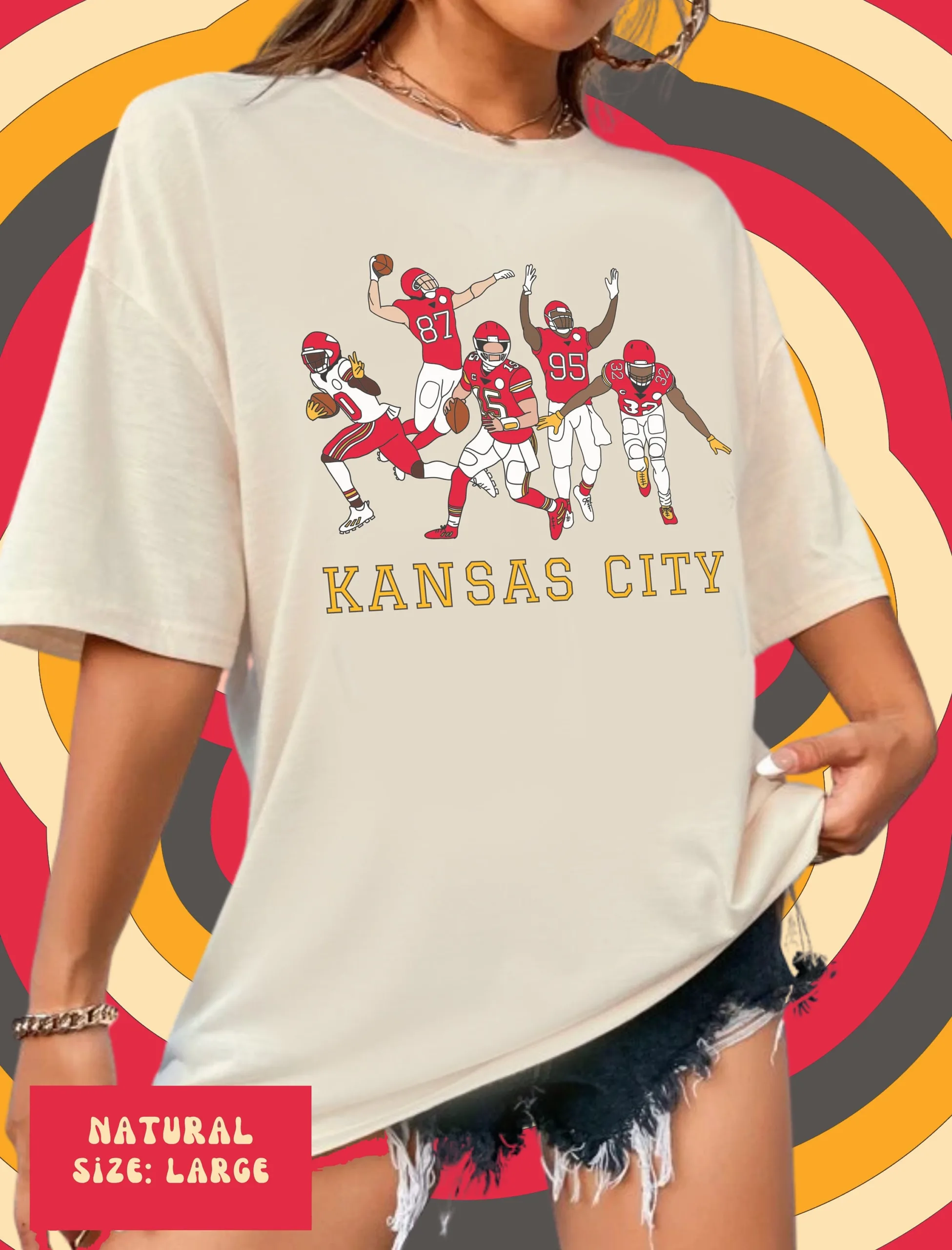 Kansas City Chiefs Vintage Football T-Shirt Kansas City Chiefs Vintage Football T-Shirt