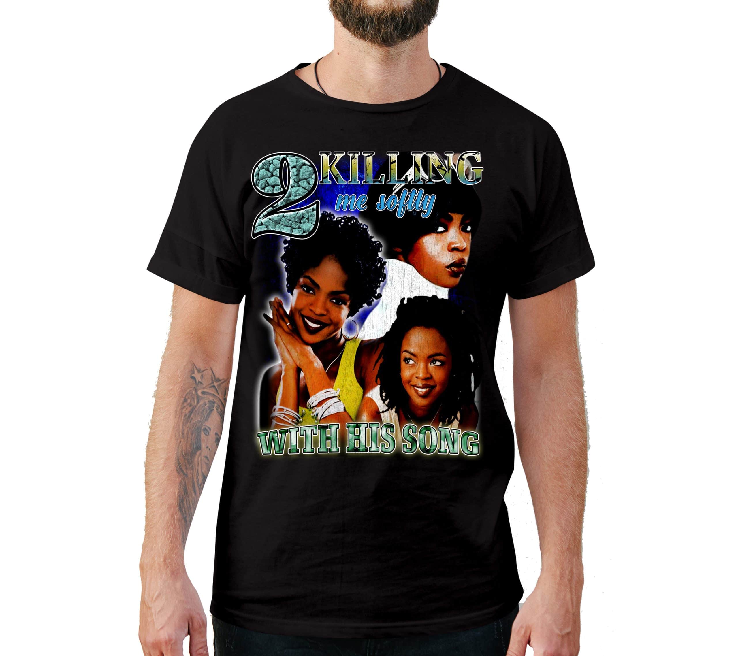 Killing Me Softly With His Song Vintage Style T-Shirt Killing Me Softly With His Song Vintage Style T-Shirt