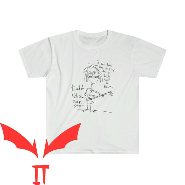 Kirt Cobain T-Shirt Drawing Nirvana Band Grunge Rock Indie