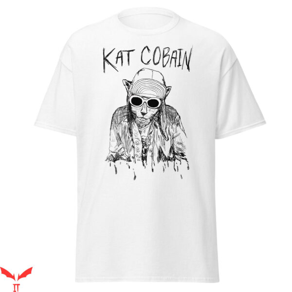 Kirt Cobain T-Shirt Kat Cobain As A Cat Nirvana Vintage
