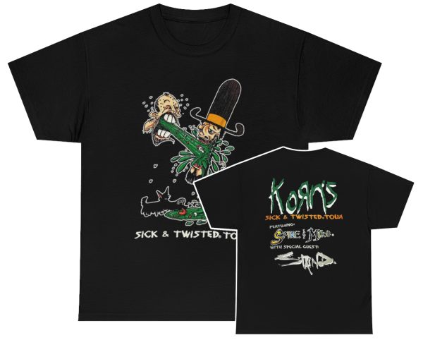 Korn’s 2000 Sick and Twisted Featuring Spike &amp Mike with Special Guests Staind Festival Tour Shirt