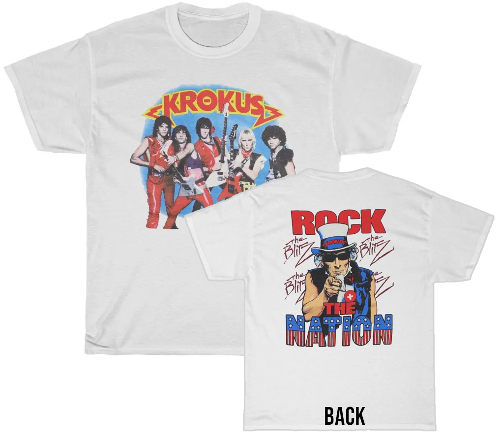 Krokus 1984 Krokus Rock The Nation Tour Shirt Krokus 1984 Krokus Rock The Nation Tour Shirt