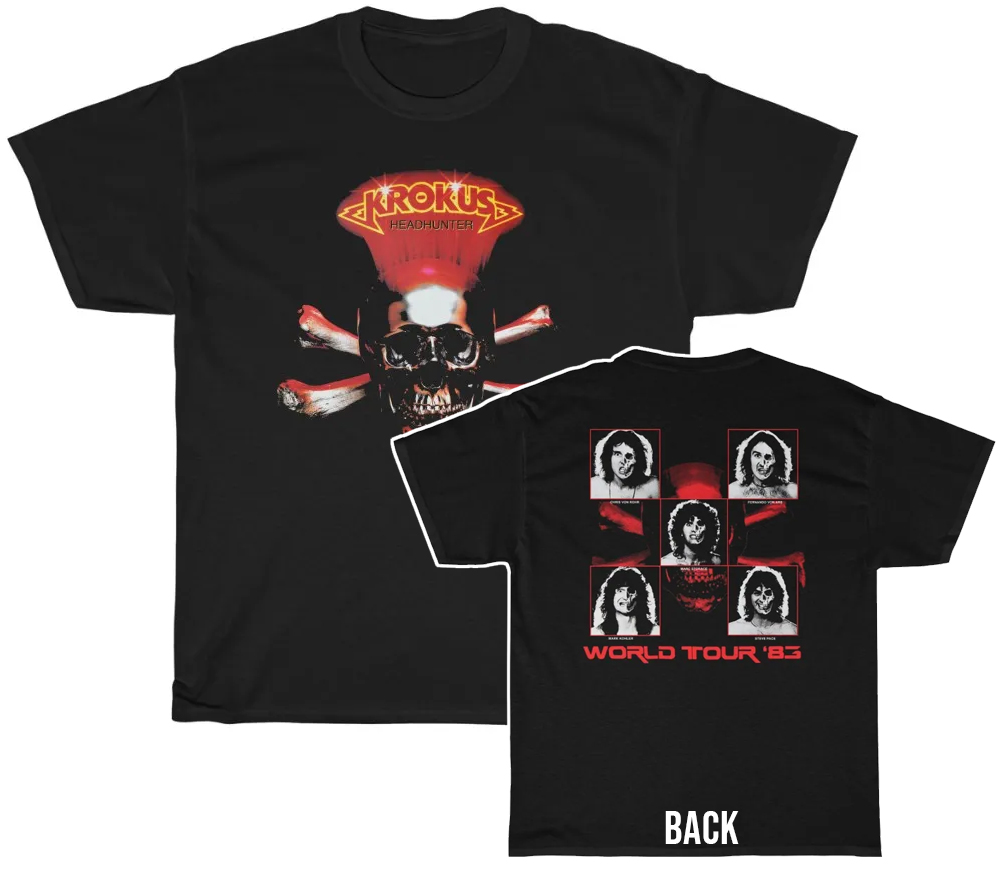 Krokus 1989 Headhunter Tour Shirt Krokus 1989 Headhunter Tour Shirt