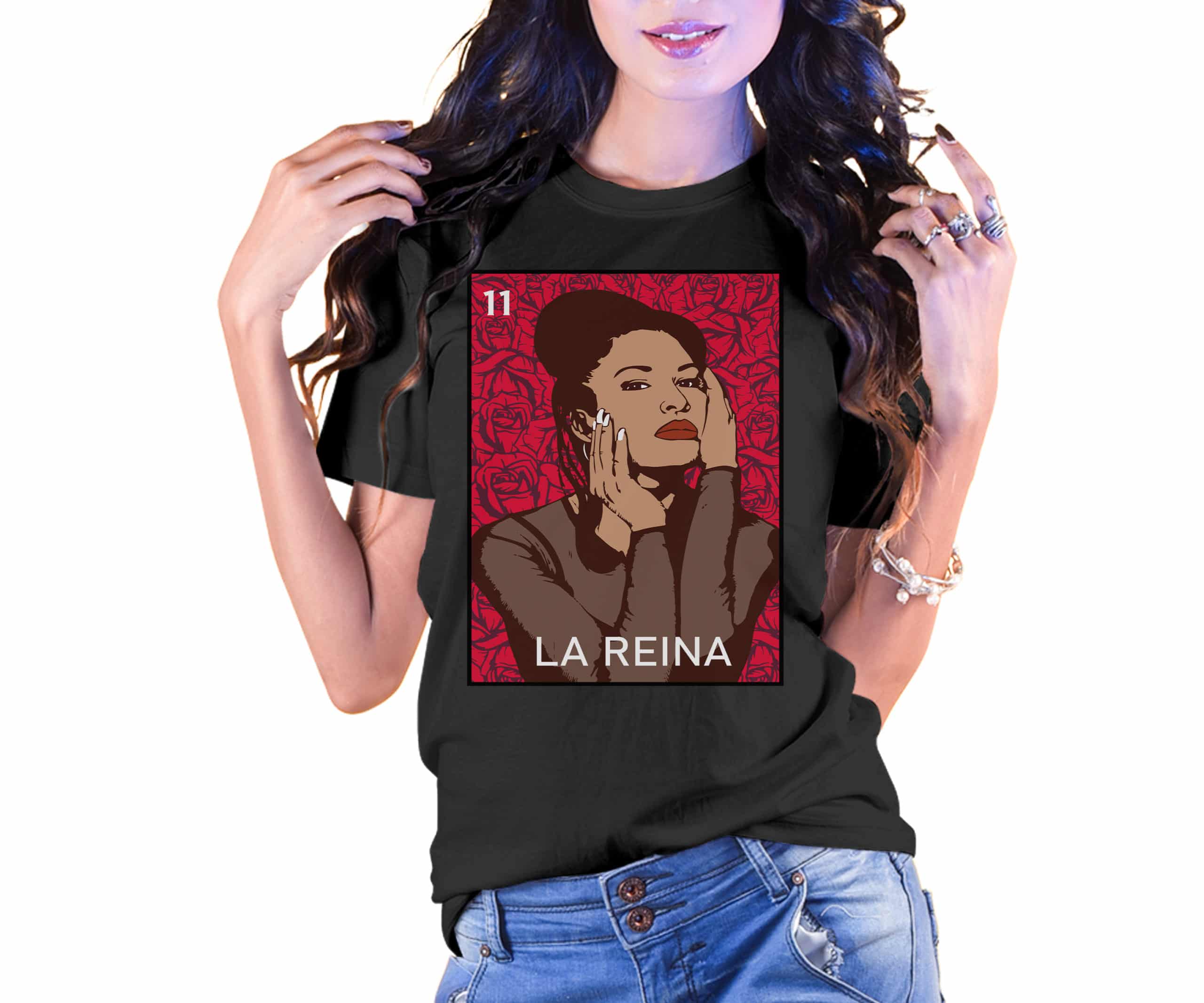 La Reina Loteria Card Style T-Shirt La Reina Loteria Card Style T-Shirt