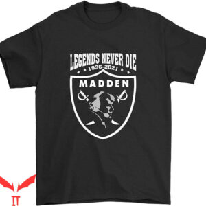 BLACK Raiders John Madden Logo T-shirt YOUTH LARGE